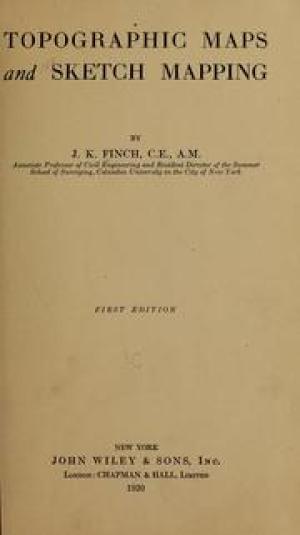 Finch, J.K. (1920). Topographic Maps and Sketch Mapping. (1st).  New York: John Wiley.